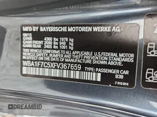 2015 BMW 2 Series 228i xDrive with VIN WBA1F7C5XFV367659, listed as a Copart auction lot 58855145 with 50,848 mi miles and Salvage title. Bid and sale history available at DreamBid. Image 12.
