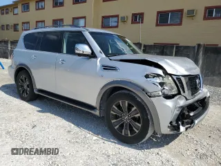 2017 Nissan Armada Platinum z VIN JN8AY2ND0H9008549, wystawiony jako Copart lot #56767515 z przebiegiem 60 152 mil mil oraz Szkoda całkowita • Salvage title. Historia ofert i sprzedaży dostępna na DreamBid. Obrazek 4.