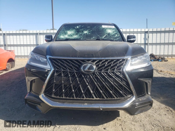 2020 Lexus LX 570 with VIN JTJDY7AX9L4332897, listed as a Copart auction lot 71180324 with 42,878 mi miles and Salvage title. Bid and sale history available at DreamBid. Image 5.