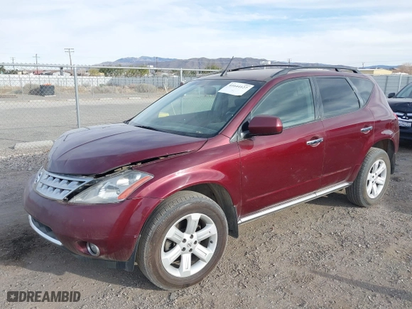 2006 Nissan Murano S with VIN JN8AZ08T76W422429, listed as a IAAI auction lot 41644127 with 251,135 mi miles. Bid and sale history available at carsss.com. Image 2.