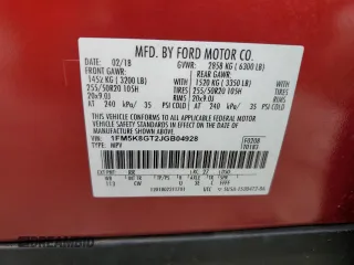 2018 Ford Explorer Sport with VIN 1FM5K8GT2JGB04928, listed as a Copart auction lot 49405445 with 75,708 mi miles and Clean Title. Bid and sale history available at DreamBid. Image 13.