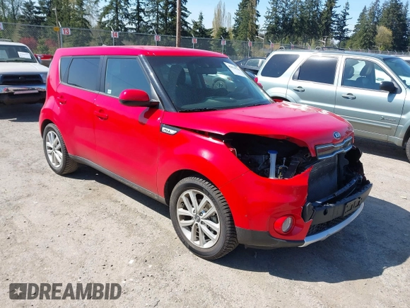 2018 Kia Soul + with VIN KNDJP3A56J7562327, listed as a IAAI auction lot 42014736 with 34,260 mi miles. Bid and sale history available at carsss.com. Image 1.