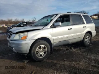 2005 Honda Pilot EX-L with RES with VIN 5FNYF18605B060711, listed as a Copart auction lot 46125755 with 193,062 mi miles and Salvage Title. Bid and sale history available at carsss.com. Image 1.