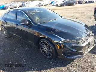 2022 Kia K5 GT with VIN 5XXG44J88NG137594, listed as a IAAI auction lot 41565186 with 54,047 mi miles. Bid and sale history available at carsss.com. Image 1.