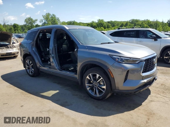 2023 Infiniti QX60 Luxe with VIN 5N1DL1FRXPC359333, listed as a Copart auction lot 62105425 with 18,033 mi miles and Salvage title. Bid and sale history available at DreamBid. Image 4.