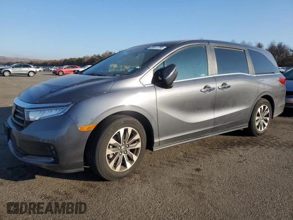 2024 Honda Odyssey EX-L with VIN 5FNRL6H62RB049354, listed as a Copart auction lot 88911795 with 2,553 mi miles and Salvage Title. Bid and sale history available at DreamBid. Image 1.