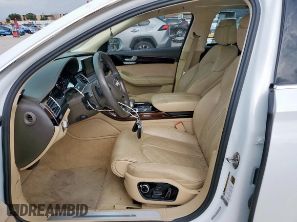 2014 Audi A8 3.0T with VIN WAURGAFD1EN013057, listed as a Copart auction lot 61161595 with 103,560 mi miles and Salvage title. Bid and sale history available at DreamBid. Image 7.