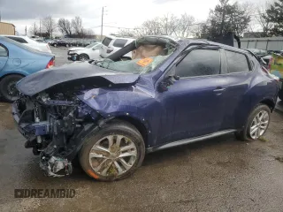 2015 Nissan Juke SV with VIN JN8AF5MV9FT557457, listed as a Copart auction lot 86496374 with 0 mi miles and Salvage Title. Bid and sale history available at carsss.com. Image 1.