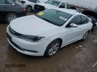 2015 Chrysler 200 Limited with VIN 1C3CCCAB0FN547730, listed as a Copart auction lot 48246985 with 107,458 mi miles and Salvage Title. Bid and sale history available at carsss.com. Image 1.