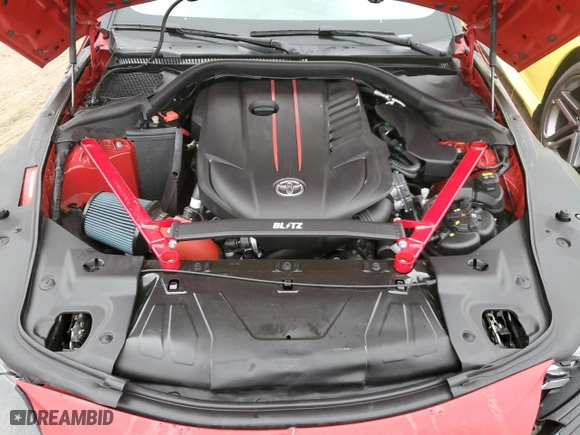2023 Toyota GR Supra 3.0 with VIN WZ1DB0G08PW056651, listed as a Copart auction lot 85150754 with 31,194 mi miles and Salvage Title. Bid and sale history available at carsss.com. Image 11.