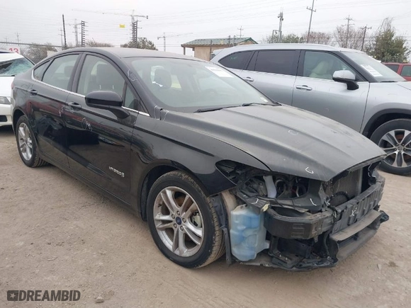 2018 Ford Fusion Hybrid S with VIN 3FA6P0UU9JR100852, listed as a IAAI auction lot 41516157 with 63,458 mi miles. Bid and sale history available at carsss.com. Image 1.