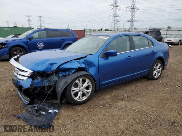 2012 Ford Fusion SE with VIN 3FAHP0HA5CR113996, listed as a Copart auction lot 61721035 with 86,749 mi miles and Salvage title. Bid and sale history available at DreamBid. Image 1.