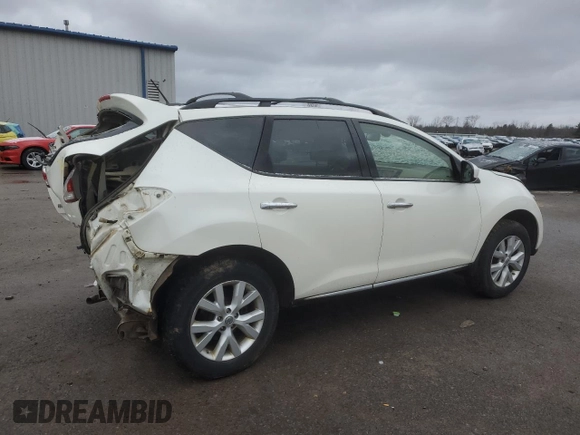 2014 Nissan Murano LE with VIN JN8AZ1MW0EW519380, listed as a Copart auction lot 85712874 with 152,784 mi miles and Salvage Title. Bid and sale history available at carsss.com. Image 3.