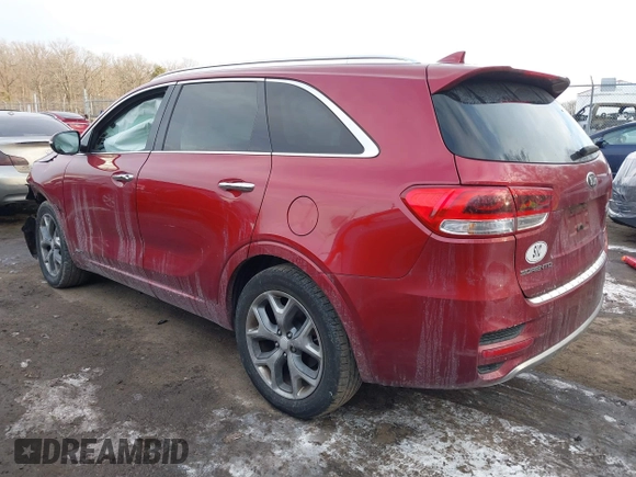 2016 Kia Sorento SX with VIN 5XYPKDA55GG107544, listed as a IAAI auction lot 41346594 with 107,309 mi miles. Bid and sale history available at carsss.com. Image 3.