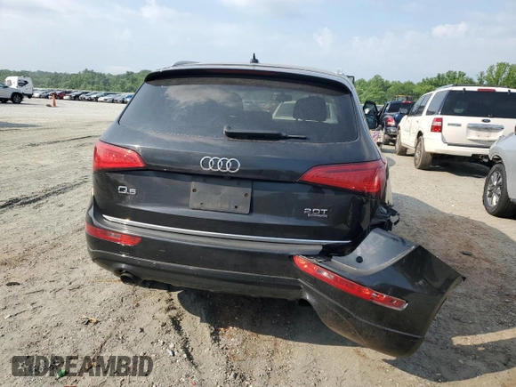 2015 Audi Q5 Premium Plus with VIN WA1LFAFP4FA082124, listed as a Copart auction lot 56188245 with 140,464 mi miles and Salvage title. Bid and sale history available at DreamBid. Image 6.
