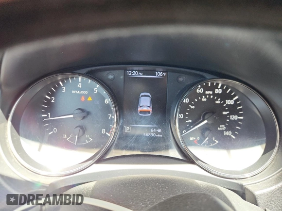 2017 Nissan Rogue SL with VIN JN1BJ1CP6HW035562, listed as a Copart auction lot 60873045 with 56,830 mi miles and Salvage title. Bid and sale history available at DreamBid. Image 9.