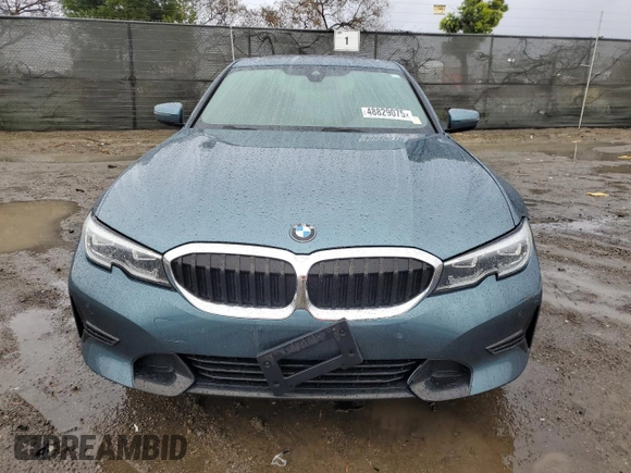 2021 BMW 3 Series 330i with VIN 3MW5R1J03M8B65999, listed as a Copart auction lot 48829075 with 39,730 mi miles and Salvage Title. Bid and sale history available at carsss.com. Image 5.