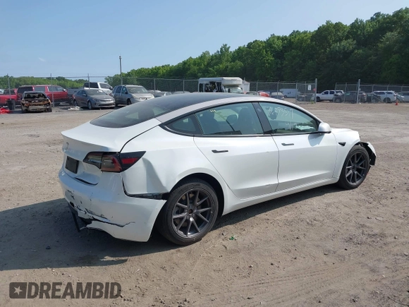 2021 Tesla Model 3 Long Range with VIN 5YJ3E1EB8MF943677, listed as a IAAI auction lot 36373517 with 23,726 mi miles and . Bid and sale history available at DreamBid. Image 4.