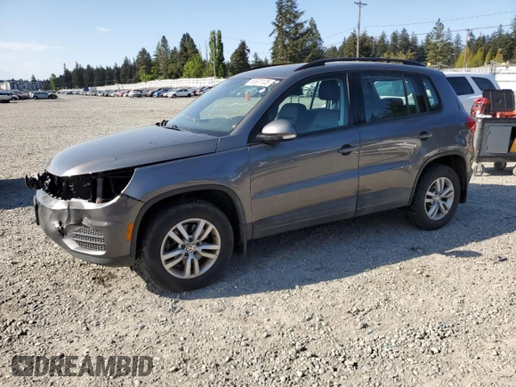 2017 Volkswagen Tiguan S with VIN WVGBV7AX1HK017920, listed as a Copart auction lot 55531125 with 126,129 mi miles and Clean Title. Bid and sale history available at DreamBid. Image 1.