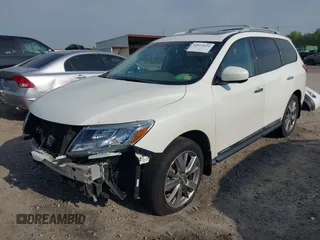 2015 Nissan Pathfinder Platinum with VIN 5N1AR2MN3FC641223, listed as a IAAI auction lot 42013024 with 148,673 mi miles and . Bid and sale history available at DreamBid. Image 19.