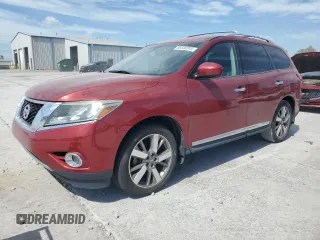 2014 Nissan Pathfinder Platinum z VIN 5N1AR2MM1EC688417, wystawiony jako Copart lot #66330205 z przebiegiem 248 615 mil mil oraz Czysty tytuł • Clean title. Historia ofert i sprzedaży dostępna na DreamBid. Obrazek 1.