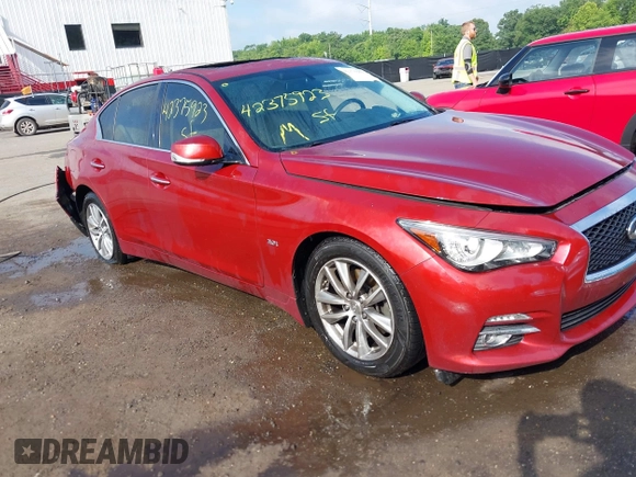 2016 Infiniti Q50 Premium with VIN JN1EV7AR9GM345224, listed as a IAAI auction lot 42375923 with 92,813 mi miles and . Bid and sale history available at DreamBid. Image 1.