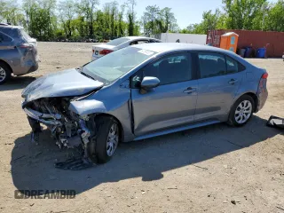 2021 Toyota Corolla LE with VIN 5YFEPMAE0MP261630, listed as a Copart auction lot 54869355 with 65,642 mi miles and Salvage Title. Bid and sale history available at DreamBid. Image 1.