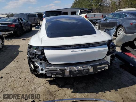 2022 Porsche Taycan 4S with VIN WP0AB2Y12NSA44345, listed as a Copart auction lot 45383275 with 24,564 mi miles and Salvage Title. Bid and sale history available at DreamBid. Image 6.