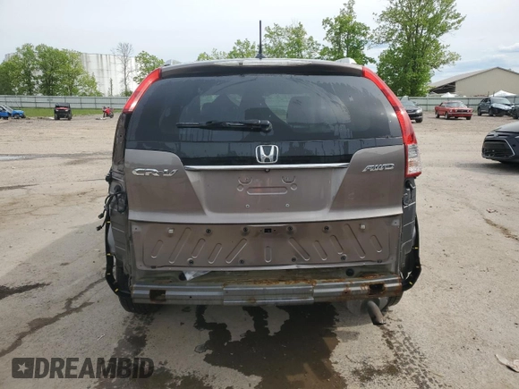 2013 Honda CR-V EX-L z VIN 5J6RM4H76DL080858, wystawiony jako Copart lot #57530215 z przebiegiem 152 046 mil mil oraz Szkoda całkowita • Salvage title. Historia ofert i sprzedaży dostępna na DreamBid. Obrazek 6.