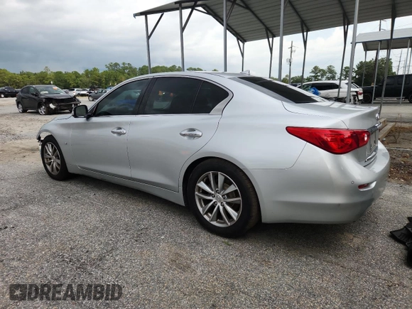 2014 Infiniti Q50 Premium with VIN JN1BV7AP4EM671611, listed as a Copart auction lot 63698505 with 134,904 mi miles and Salvage title. Bid and sale history available at DreamBid. Image 2.