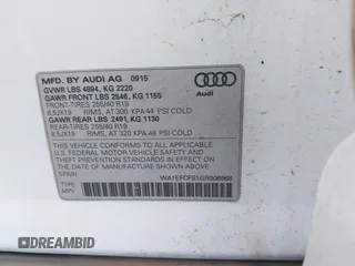 2016 Audi Q3 Premium Plus with VIN WA1EFCFS1GR006968, listed as a IAAI auction lot 42036018 with 77,329 mi miles and . Bid and sale history available at DreamBid. Image 9.