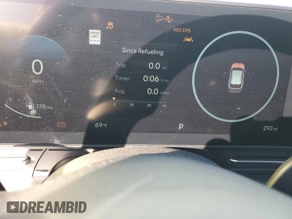 2025 Hyundai Kona SEL Convenience with VIN KM8HCCAB2SU203748, listed as a Copart auction lot 73600544 with 292 mi miles and Salvage Title. Bid and sale history available at DreamBid. Image 9.