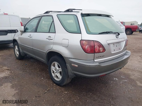 2000 Lexus RX 300 with VIN JT6GF10U9Y0047536, listed as a IAAI auction lot 41572076 with 144,959 mi miles. Bid and sale history available at carsss.com. Image 3.