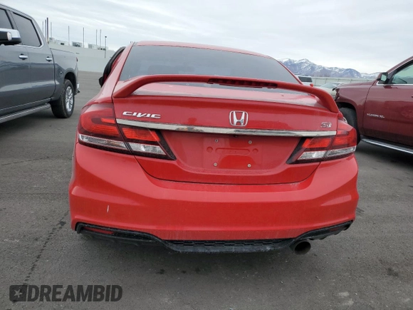 2015 Honda Civic Sedan Si with VIN 2HGFB6E5XFH702960, listed as a Copart auction lot 42838505 with 125,103 mi miles and Salvage Title. Bid and sale history available at carsss.com. Image 6.