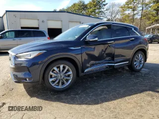 2019 Infiniti QX50 Essential z VIN 3PCAJ5M17KF139712, wystawiony jako Copart lot #46159245 z przebiegiem 47 803 mil mil oraz Szkoda całkowita • Salvage title. Historia ofert i sprzedaży dostępna na DreamBid. Obrazek 1.