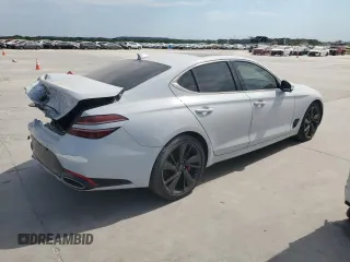 2022 Genesis G70 3.3T with VIN KMTG54TE7NU085709, listed as a Copart auction lot 75256984 with 26,468 mi miles and Clean Title. Bid and sale history available at carsss.com. Image 3.