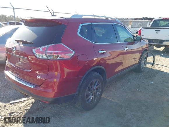 2016 Nissan Rogue SL with VIN 5N1AT2MTXGC866420, listed as a IAAI auction lot 41868507 with 151,218 mi miles. Bid and sale history available at carsss.com. Image 4.