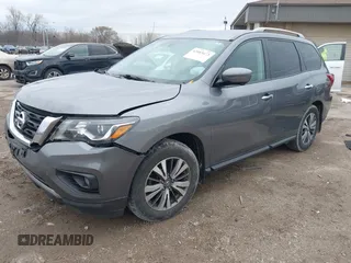 2017 Nissan Pathfinder SV with VIN 5N1DR2MM0HC655538, listed as a IAAI auction lot 42083473 with 92,796 mi miles and . Bid and sale history available at DreamBid. Image 2.