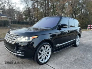 2014 Land Rover Range Rover Supercharged with VIN SALGS2TF6EA155229, listed as a Copart auction lot 41546345 with 95,369 mi miles and Salvage title. Bid and sale history available at DreamBid. Image 1.