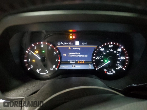 2023 Nissan Titan SV with VIN 1N6AA1ED0PN111600, listed as a Copart auction lot 57482755 with 36,920 mi miles and Salvage title. Bid and sale history available at DreamBid. Image 9.