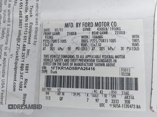 2011 Ford Ranger XL with VIN 1FTKR1AD5BPA26416, listed as a IAAI auction lot 42198401 with 240,592 mi miles. Bid and sale history available at carsss.com. Image 9.