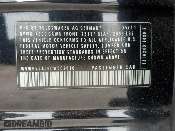 2012 Volkswagen Golf GTI Autobahn z VIN WVWHV7AJ6CW002616, wystawiony jako Copart lot #59335815 z przebiegiem 137 497 mil mil oraz Szkoda całkowita • Salvage title. Historia ofert i sprzedaży dostępna na DreamBid. Obrazek 12.