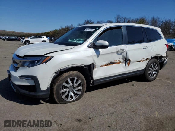 2021 Honda Pilot EX-L with VIN 5FNYF6H59MB051833, listed as a Copart auction lot 50360485 with 153,971 mi miles and Salvage Title. Bid and sale history available at DreamBid. Image 1.