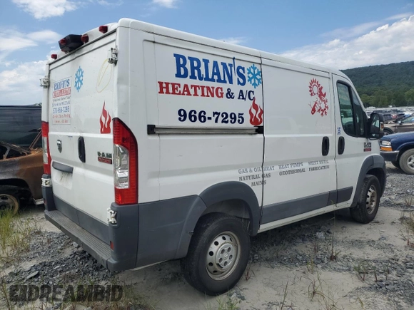2017 Ram ProMaster Cargo with VIN 3C6TRVNG3HE506180, listed as a Copart auction lot 68477374 with 110,623 mi miles and Salvage Title. Bid and sale history available at carsss.com. Image 3.