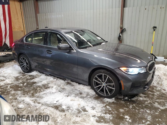 2021 BMW 3 Series 330i xDrive with VIN WBA5R7C08MFK51106, listed as a Copart auction lot 88921305 with 44,889 mi miles and Salvage Title. Bid and sale history available at carsss.com. Image 4.