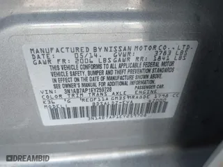 2014 Nissan Sentra SV with VIN 3N1AB7AP1EY259728, listed as a IAAI auction lot 41494434 with 103,413 mi miles. Bid and sale history available at carsss.com. Image 9.