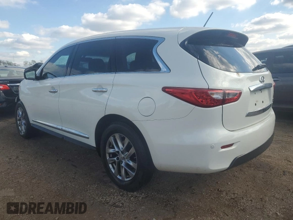 2013 Infiniti JX35 with VIN 5N1AL0MM1DC309792, listed as a Copart auction lot 73553234 with 110,637 mi miles and Salvage Title. Bid and sale history available at carsss.com. Image 2.
