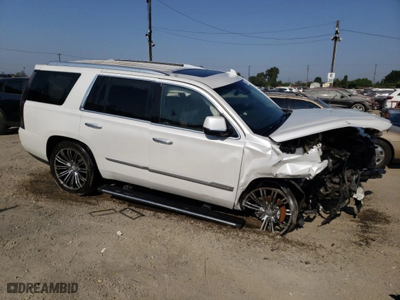 2018 Cadillac Escalade Premium Luxury with VIN 1GYS4CKJ6JR357050, listed as a Copart auction lot 62124974 with 85,825 mi miles and Salvage Title. Bid and sale history available at carsss.com. Image 4.