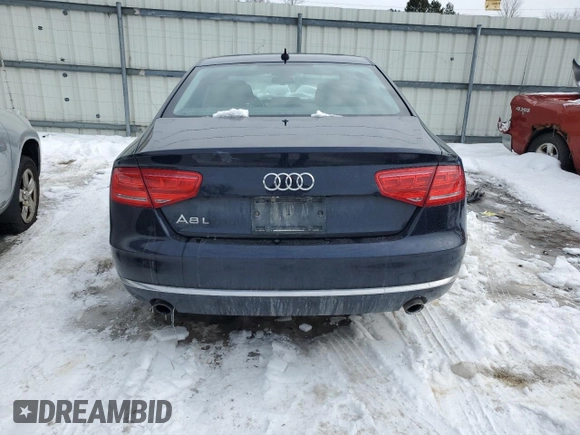 2014 Audi A8 3.0T with VIN WAURGAFD9EN002114, listed as a Copart auction lot 45370105 with 93,753 mi miles and Salvage title. Bid and sale history available at DreamBid. Image 6.