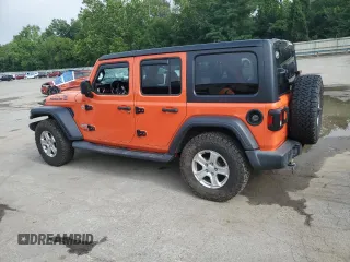 2018 Jeep Wrangler Unlimited Sport with VIN 1C4HJXDG5JW273904, listed as a Copart auction lot 66442065 with 92,977 mi miles and Salvage title. Bid and sale history available at DreamBid. Image 2.